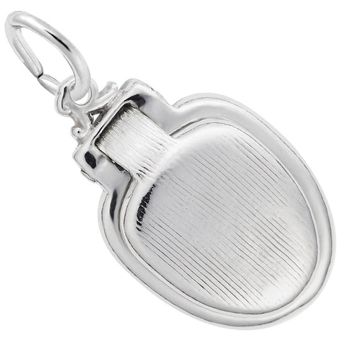 Toilet Seat Charm In 14K White Gold