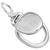 Toilet Seat Charm In 14K White Gold
