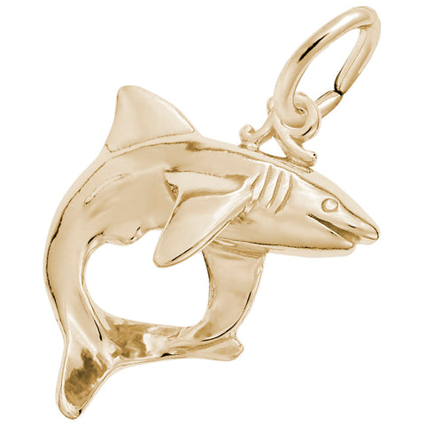 Shark Charm in Yellow Gold Plated