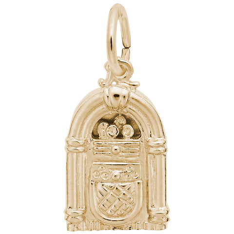 Juke Box Charm In Yellow Gold