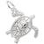 Tortoise Charm In 14K White Gold