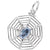 Spiderweb Charm In 14K White Gold