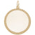 Rope Disc Charm in Yellow Gold Plated