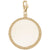 Rope Disc Charm in Yellow Gold Plated