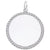 Rope Disc Charm In Sterling Silver