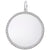 Rope Disc Charm In 14K White Gold