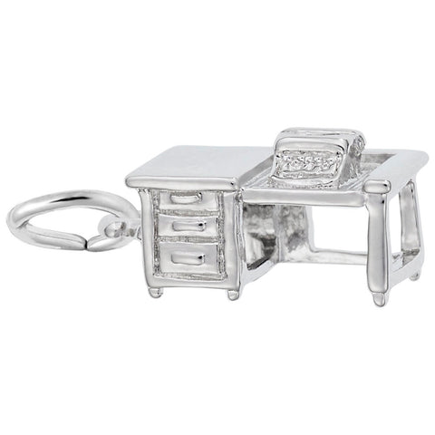 Desk Charm In 14K White Gold