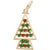 Christmas Tree Charm in Yellow Gold Plated