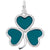 Shamrock Charm In 14K White Gold