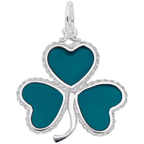 Shamrock Charm In Sterling Silver