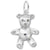 Teddy Bear Charm In 14K White Gold