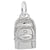 Back Pack Charm In 14K White Gold