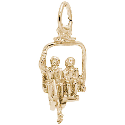 Ski Lift Charm In Yellow Gold