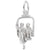 Ski Lift Charm In 14K White Gold