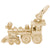 Train Charm in Yellow Gold Plated
