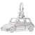 Car Charm In 14K White Gold