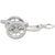 Cannon Charm In 14K White Gold