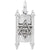 Torah Charm In 14K White Gold