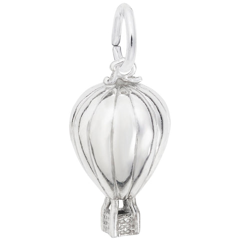 Hot Air Balloon Charm In 14K White Gold