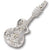 Guitar W/Strings charm in Sterling Silver hide-image