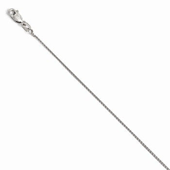 10K White Gold Diamond-Cut Wheat Chain