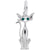 Cat Charm In 14K White Gold