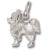 Dog, Papillon charm in 14K White Gold hide-image