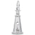 Lighthouse Charm In 14K White Gold