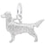 Retriever Charm In 14K White Gold