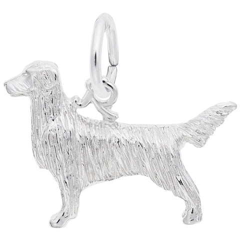 Retriever Charm In Sterling Silver