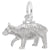 Black Bear Charm In 14K White Gold