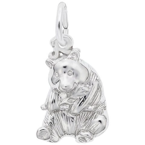 Panda Charm In 14K White Gold