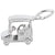 Golf Cart Charm In 14K White Gold