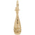 Champagne Bottle Charm in Yellow Gold Plated