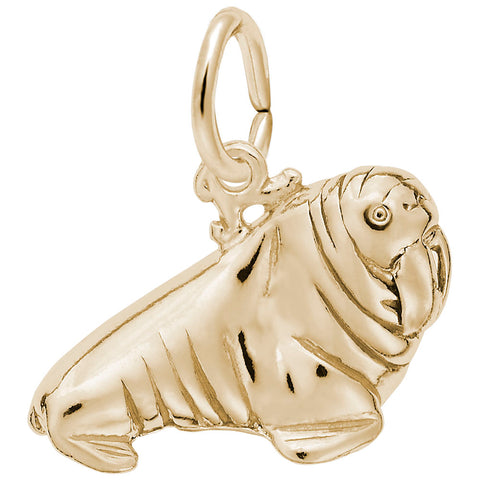Walrus Charm In Yellow Gold