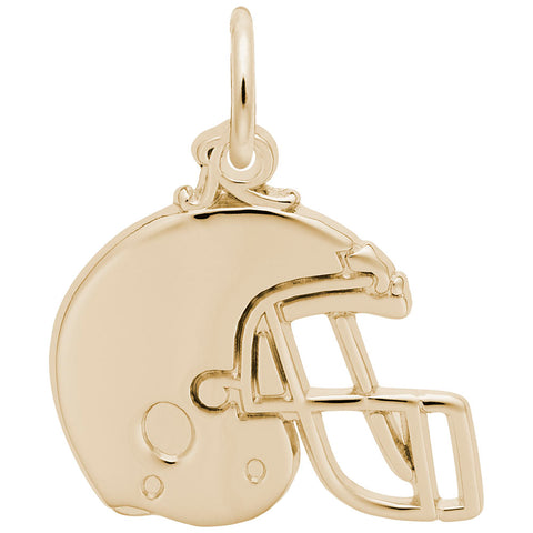 Football Helmet Charm in Yellow Gold Plated