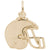Football Helmet Charm in Yellow Gold Plated