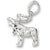 Moose charm in 14K White Gold hide-image