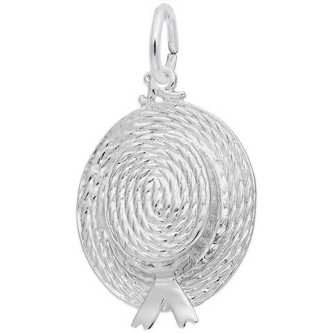 Easter Bonnet Charm In Sterling Silver