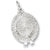 Easter Bonnet charm in Sterling Silver hide-image