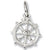 Ships Wheel charm in 14K White Gold hide-image