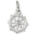 Ships Wheel charm in 14K White Gold hide-image