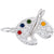 Artist Palette Charm In 14K White Gold