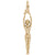 Gymnast Charm in Yellow Gold Plated