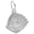 Baseball Glove Charm In 14K White Gold