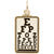 Eye Chart Charm in Yellow Gold Plated