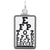 Eye Chart Charm In 14K White Gold