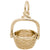 Nantucket Basket Charm in Yellow Gold Plated