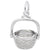 Nantucket Basket Charm In Sterling Silver