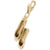 Ballet Slippers Charm in Yellow Gold Plated